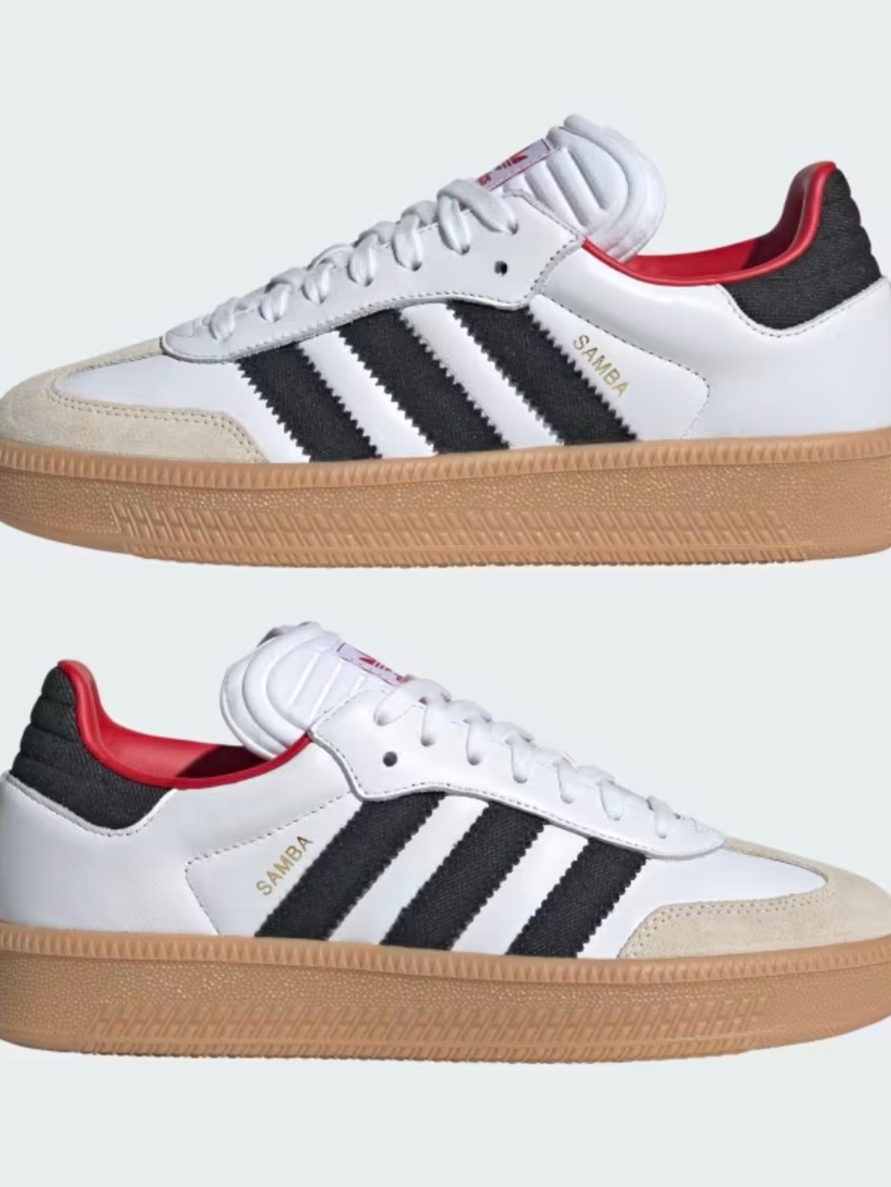 adidas Samba XLG Sneakers White Black Gum with Red Accent - Picture 8 of 8